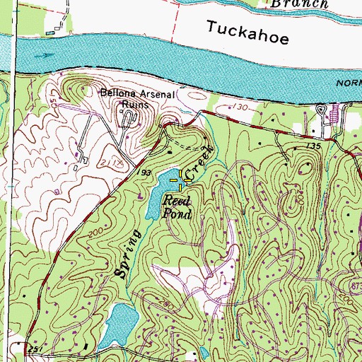 Topographic Map of Reed Dam, VA