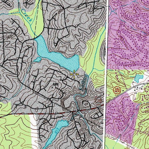 Topographic Map of Izaak Walton Park Dam, VA