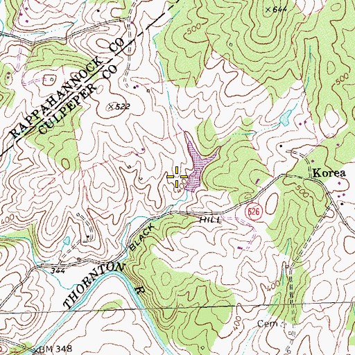 Topographic Map of Smiley Dam, VA