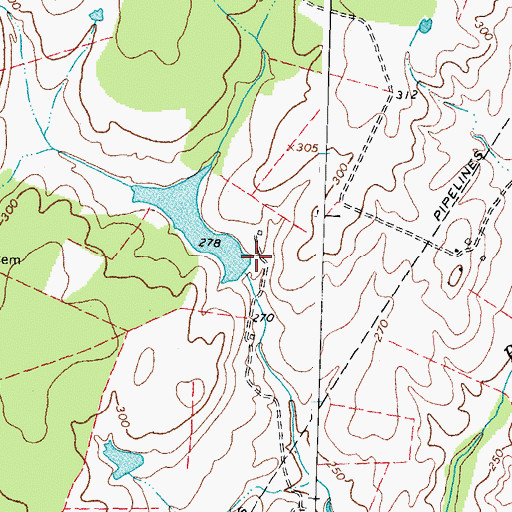 Topographic Map of Miller Place Dam, VA