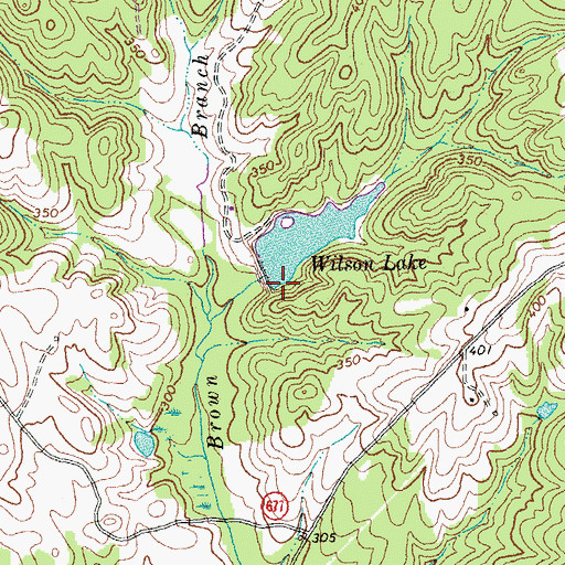 Topographic Map of Wilsons Dam, VA