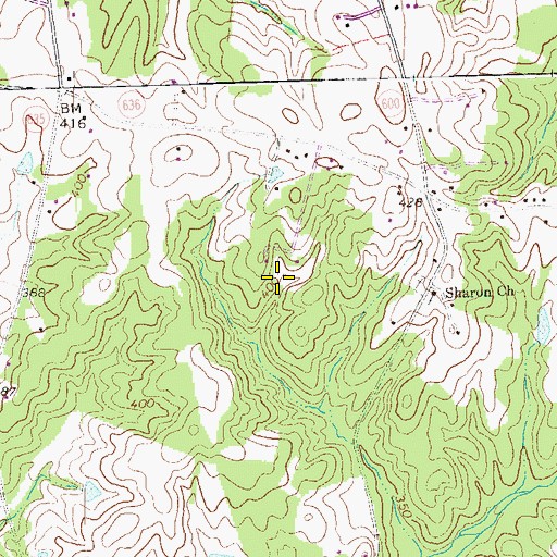 Topographic Map of Ortel Dam, VA