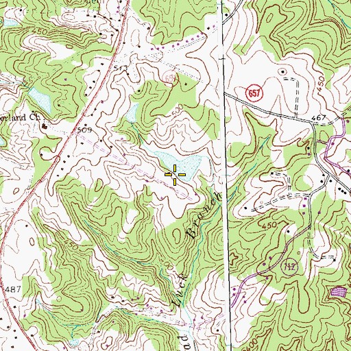 Topographic Map of Simanske Dam, VA