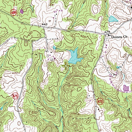 Topographic Map of Landis Dam, VA