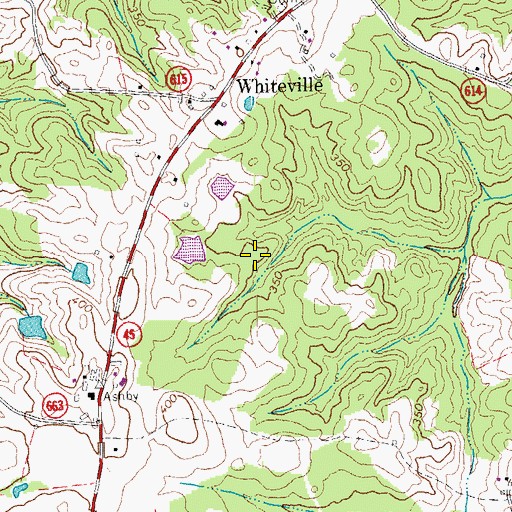 Topographic Map of Sanderson Dam, VA