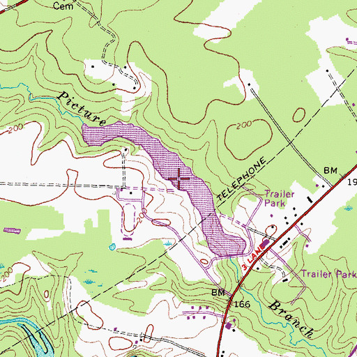 Topographic Map of Picture Lake, VA