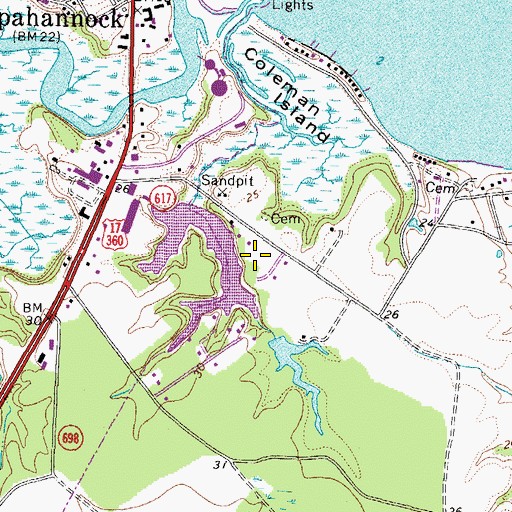 Topographic Map of Dillard Dam, VA