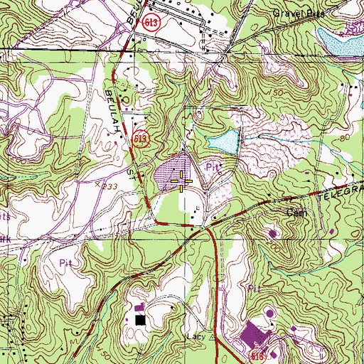 Topographic Map of Hilltop Dam, VA