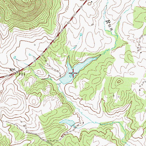 Topographic Map of Sawyer Pond, VA