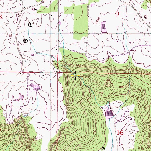 Topographic Map of Flack Spring, AL