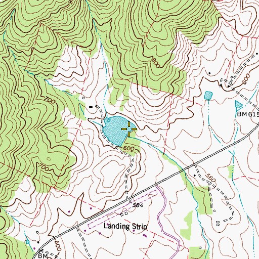 Topographic Map of Fox Dam, VA