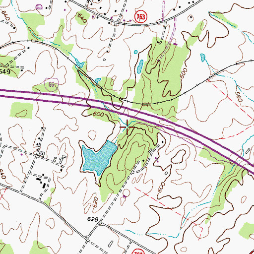 Topographic Map of Belvoir Farm Dam, VA