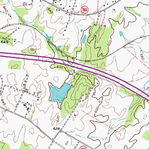 Topographic Map of Belvoir Farm Lake, VA