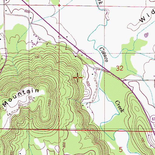 Topographic Map of Jaquess Spring, AL