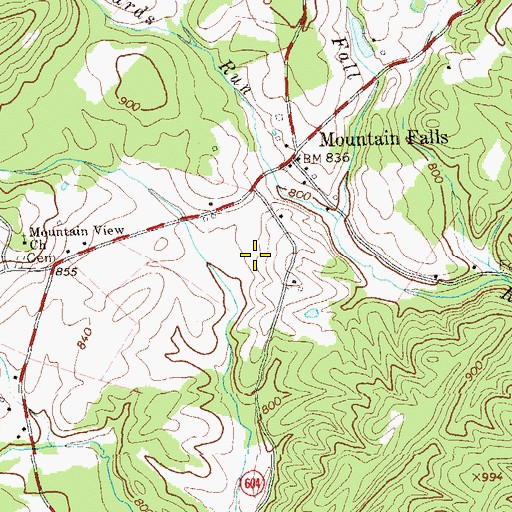 Topographic Map of Seven Vistas Dam, VA