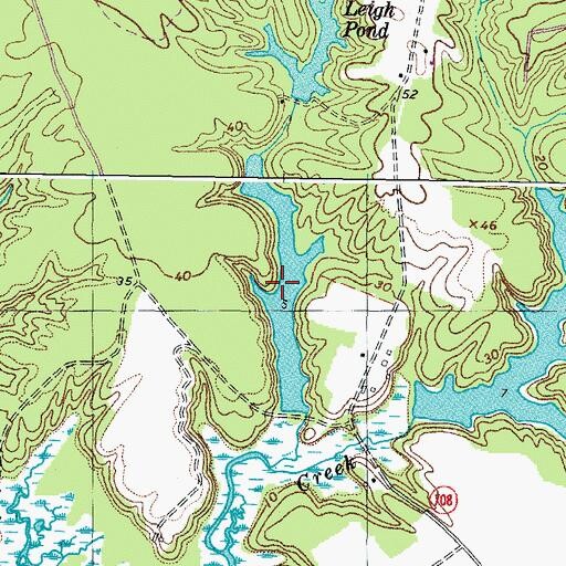 Topographic Map of Weaver Pond, VA