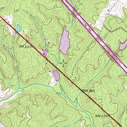 Topographic Map of Lake Killerney Dam, VA