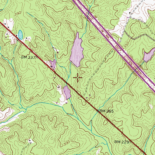Topographic Map of Lake Killerney, VA