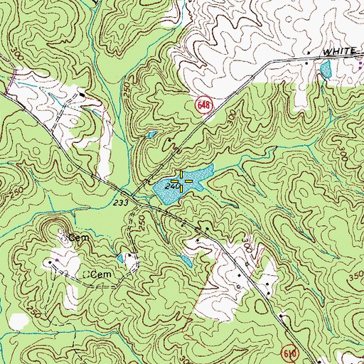 Topographic Map of Bonneys Pond, VA