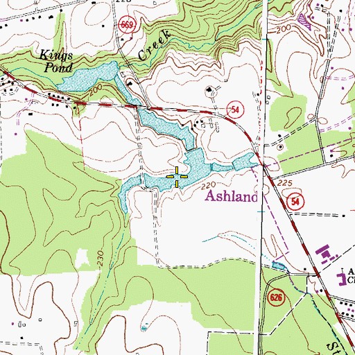 Topographic Map of Lucks Pond, VA