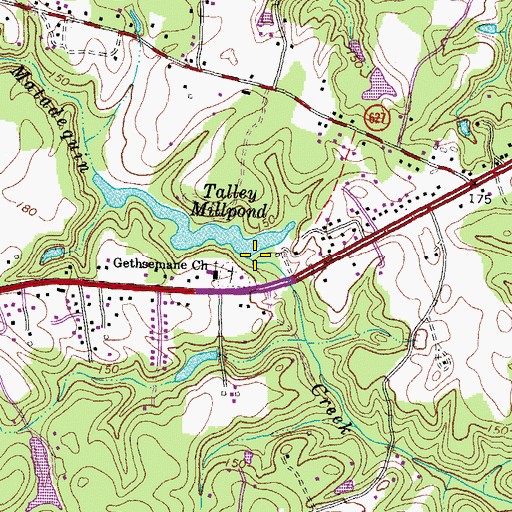 Topographic Map of Talleys Dam, VA