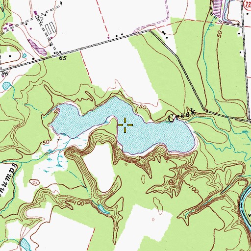 Topographic Map of Mechumps Pond, VA