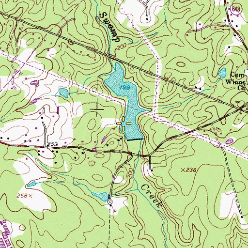 Topographic Map of Swamp Creek Pond, VA