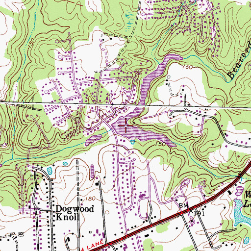 Topographic Map of Cherrydale Dam, VA