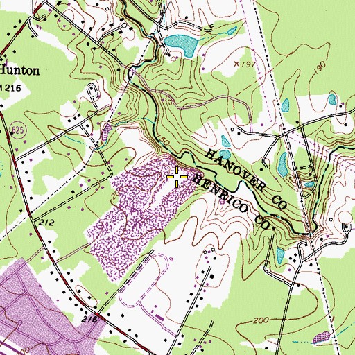 Topographic Map of Miles Dam, VA