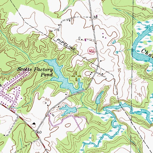 Topographic Map of Echo Dam, VA