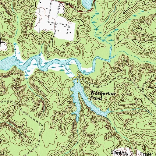 Topographic Map of Warburton Pond Dam, VA