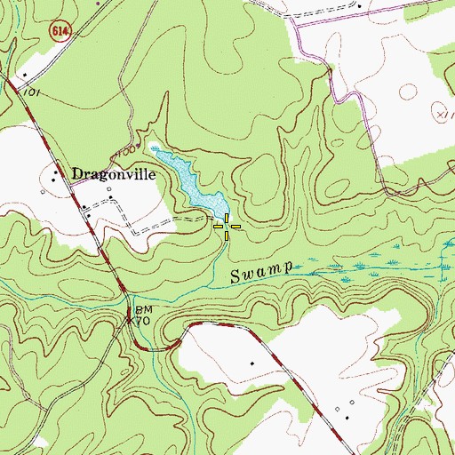Topographic Map of Townsend Dam, VA