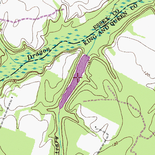 Topographic Map of Dew Pond, VA