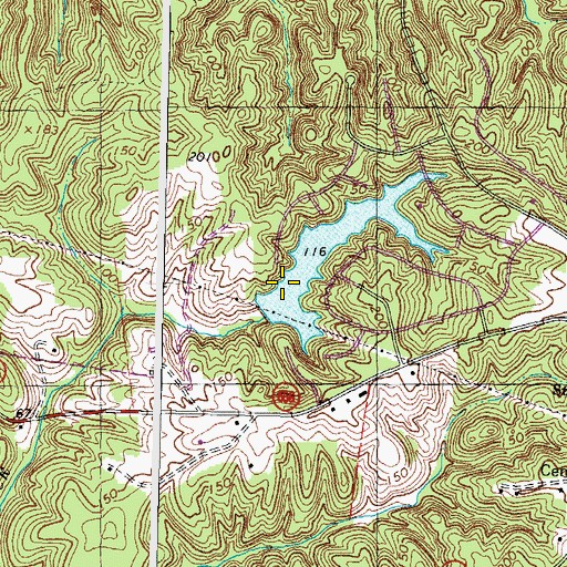 Topographic Map of Presidential Lakes Dam, VA