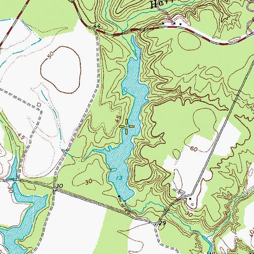 Topographic Map of Lafferty Pond, VA