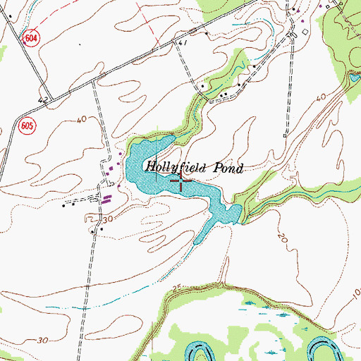 Topographic Map of Curling Pond, VA