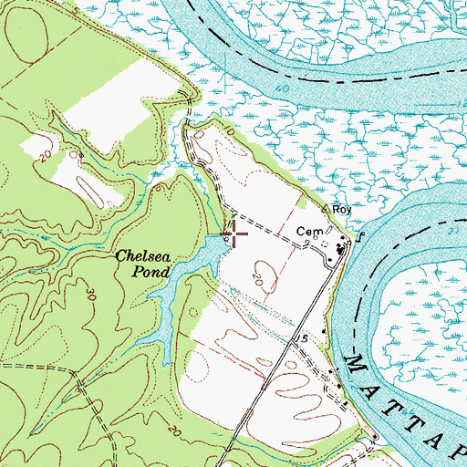 Topographic Map of Chelsea Dam, VA