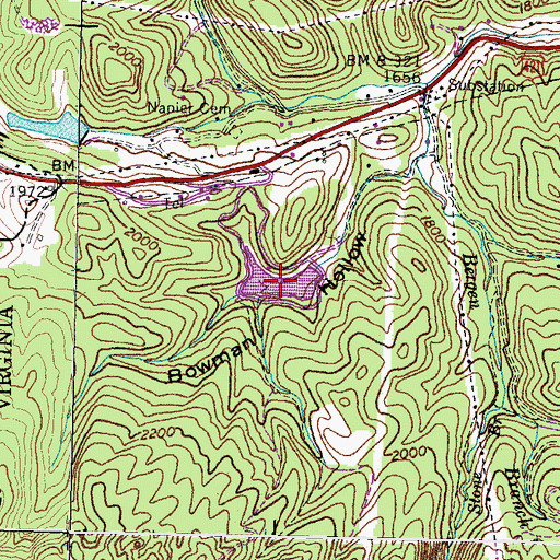 Topographic Map of Middleton Dam, VA