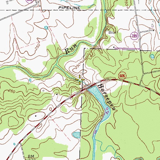 Topographic Map of Horsepen Flood Control Structure Dam, VA