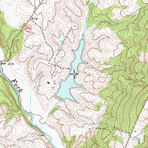 Topographic Map of Oliver Lake, VA