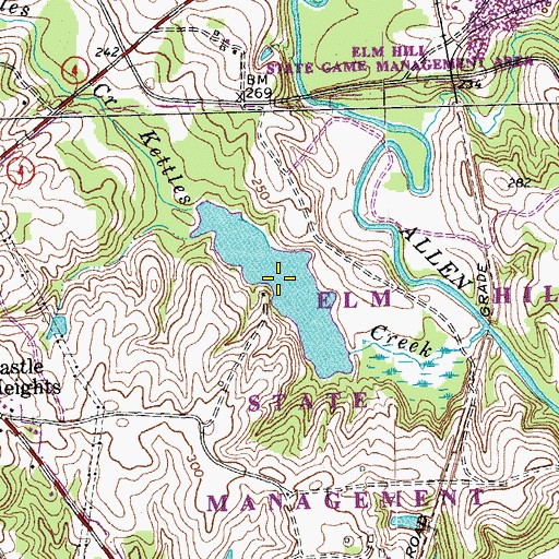 Topographic Map of Hundley Pond, VA
