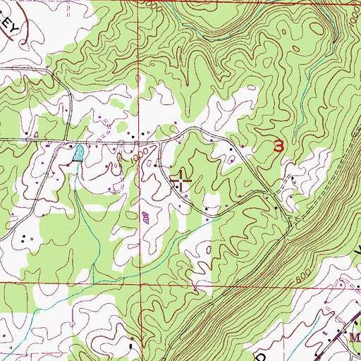 Topographic Map of Copeland Gap, AL