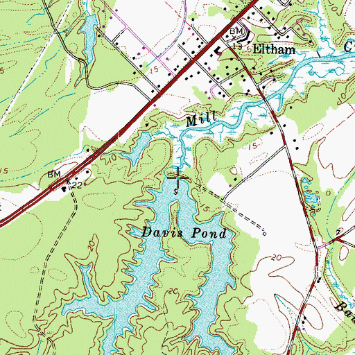 Topographic Map of Davis Dam, VA