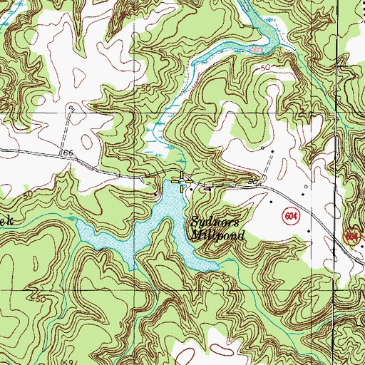 Topographic Map of Sydnors Millpond Dam, VA