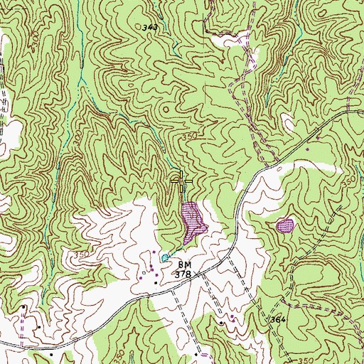 Topographic Map of Austins Dam, VA