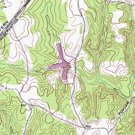 Topographic Map of Tactical Bridge Dam, VA