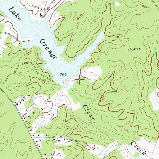 Topographic Map of Clear Creek Dam, VA