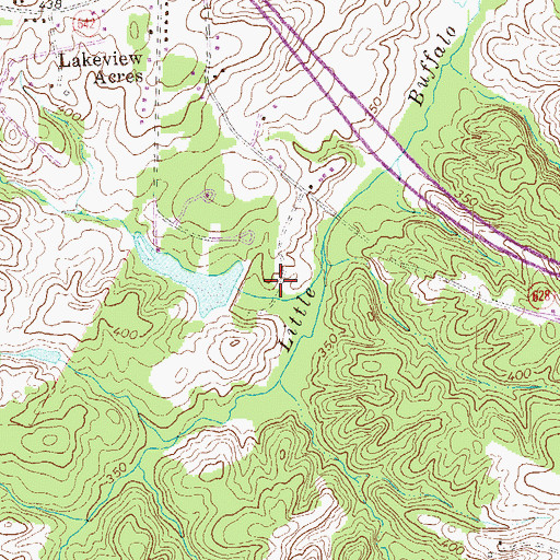 Topographic Map of Carlton Pond, VA