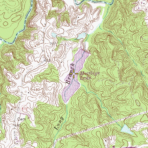 Topographic Map of Mottleys Lake, VA