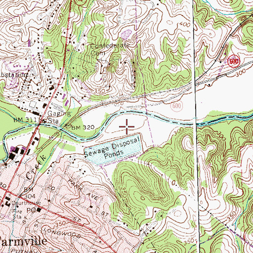 Topographic Map of Bridge Street Lagoons Dam, VA